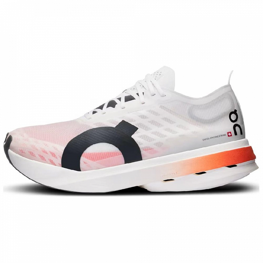 On Running Cloudboom Strike White Black Orange Women's