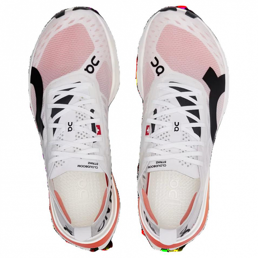 On Running Cloudboom Strike White Black Orange Women's