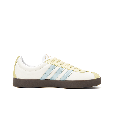 Adidas Neo VL Court 2.0 Anti-Slip Wear-Resistant Low-Top Skateboard Shoes Unisex White Yellow