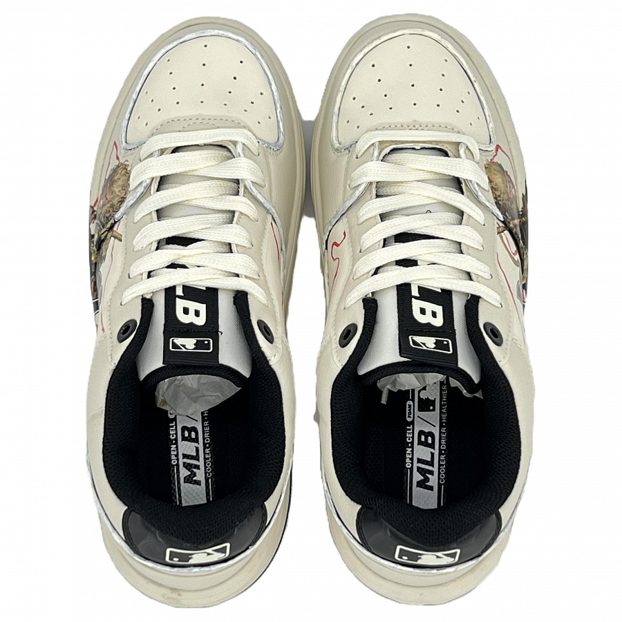 MLB Chunky Liner Anti-Slip And Wear-Resistant Height Increasing Low-Top Skateboard Shoes Unisex White