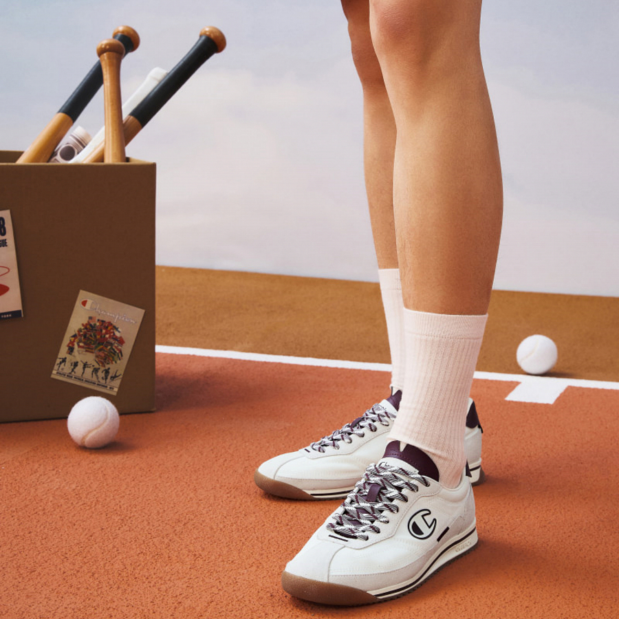 Champion Low Top Running Shoes Men's Milk White/Burgundy купить в интернет-магазине Yoocart с быстрой доставкой по России.