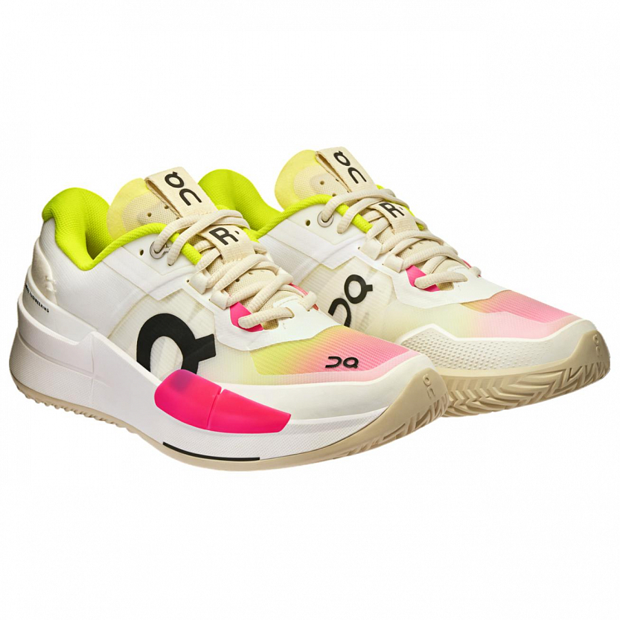 On THE ROGER Pro 2 Anti-Slip Wear-Resistant Low-Top Tennis Shoes Women's White Green