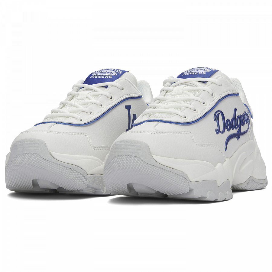 MLB Big Ball Chunky Anti Slip Wear Resistant Low Top Chunky Sneakers Unisex White Blue