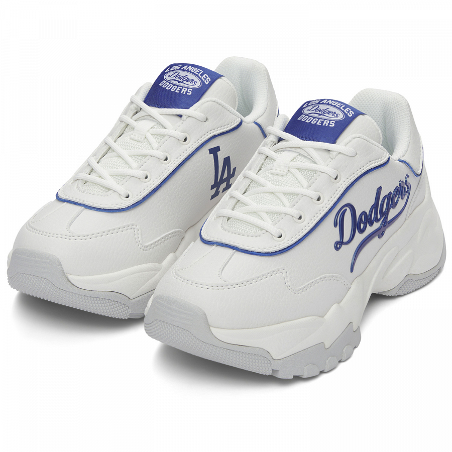 MLB Big Ball Chunky Anti Slip Wear Resistant Low Top Chunky Sneakers Unisex White Blue