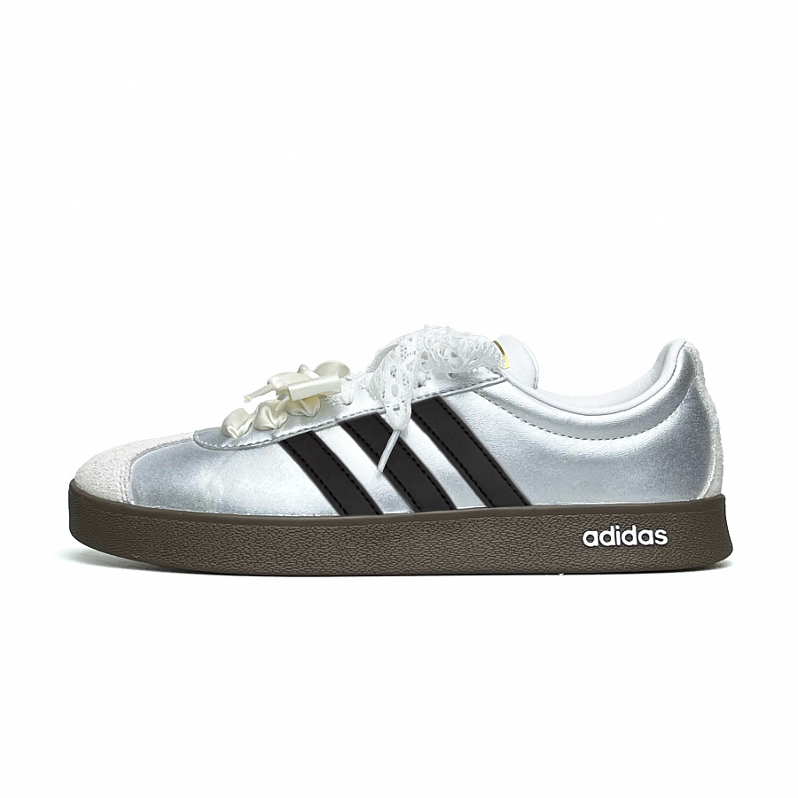 Adidas Neo VL Court 2.0 WAO Anti Slip Wear Resistant Low Top Skateboard Shoes Unisex Black Silver купить в интернет-магазине Yoocart с быстрой доставкой по России.