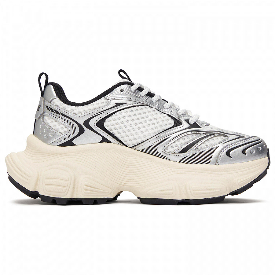 MLB Winner Chunky Anti-Slip Wear-Resistant Low-Top Chunky Sneakers Unisex Silver