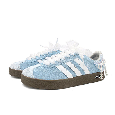 Adidas Neo VL Court Lifestyle Anti Slip Wear Resistant Low Top Skateboard Shoes Unisex Blue White
