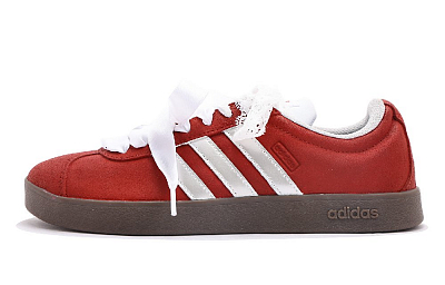 Adidas Neo VL Court Lifestyle Coverage Slip Resistant And Abrasion Resistant Low Top Skateboard Shoes Unisex Red