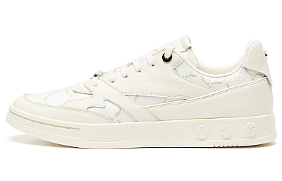 LI-NING 1990 Slip-Resistant Cushioning Wear-Resistant Lightweight Low-Top Skateboard Shoes Men's Light Yellow