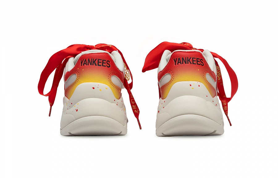 MLB Big Ball Chunky Anti Slip Wear Resistant Low Top Chunky Sneakers Women's Red