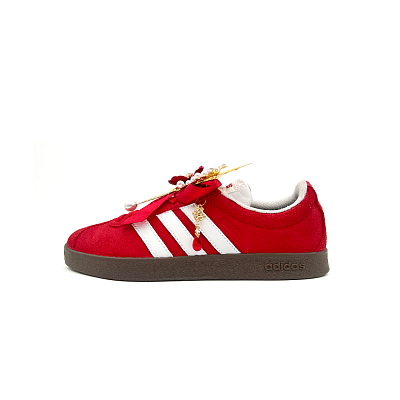 Adidas Neo VL Court 2.0 Slip Resistant Low Top Skateboard Shoes Unisex Red
