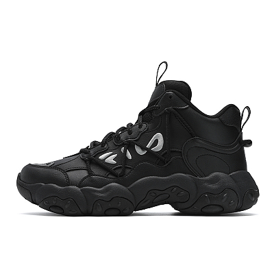 FILA Lightweight And Wear-resistant Mid-Top Casual Shoes Men's Black