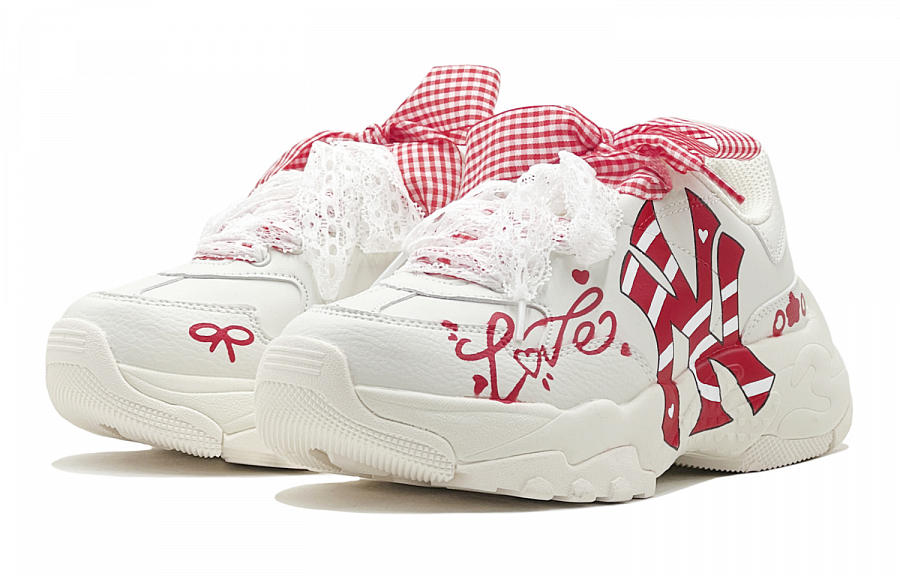 MLB Big Ball Chunky Low Top Chunky Sneakers Unisex Red