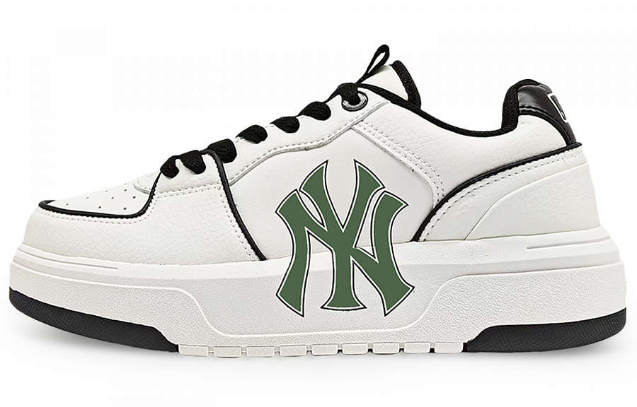 MLB Chunky Liner Abrasion Resistant Low Top Skateboard Shoes Unisex White Green