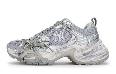 MLB New York Yankees Casual Shoes Women's Low Top Beige/Gray/Silver/Purple