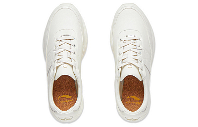 LI NING 1990 Commuter Series Anti Slip Wear Resistant Low Top Casual Shoes Women's Ecru