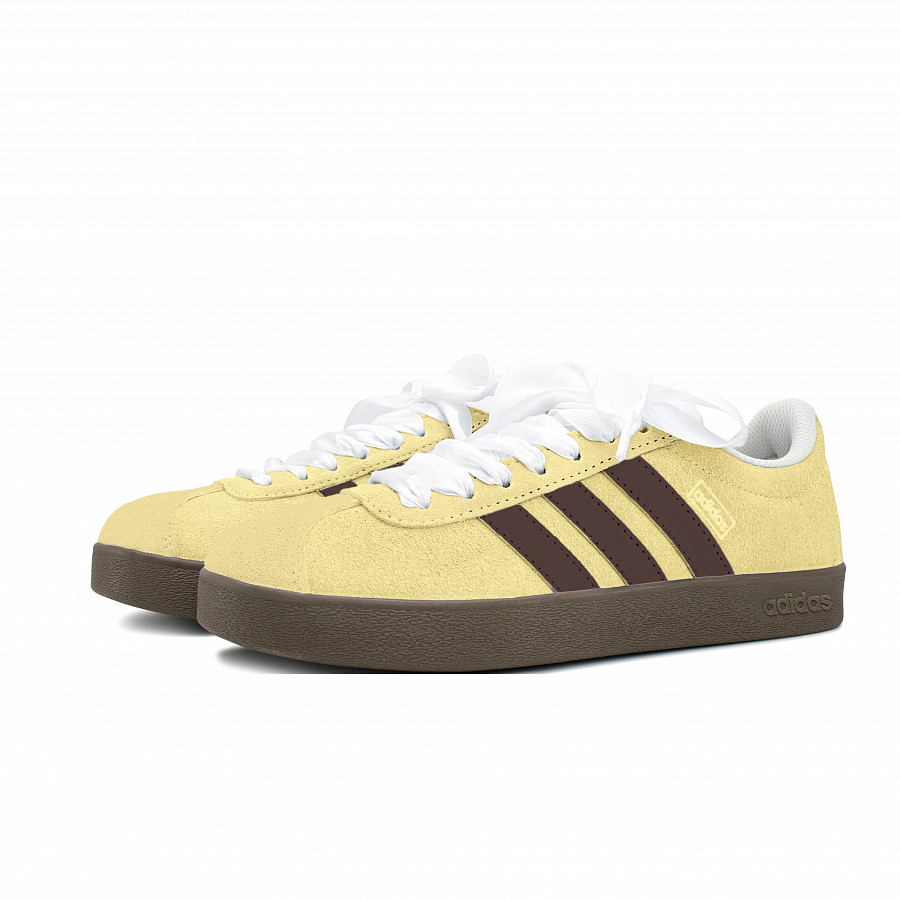 Adidas Neo VL Court Lifestyle Anti Slip Wear Resistant Low Top Skateboard Shoes Unisex Yellow купить в интернет-магазине Yoocart с быстрой доставкой по России.
