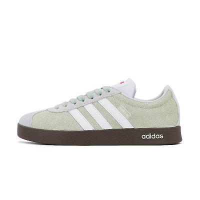 Adidas Neo VL Court Lifestyle Slip Resistant Cushioning Abrasion Resistant Low Top Skateboard Shoes Unisex Green Gray
