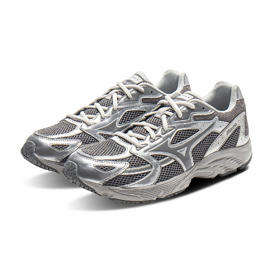 Mizuno Cushioning, Wear Resistant Low Top Running Shoes Unisex Silver Gray купить в интернет-магазине Yoocart с быстрой доставкой по России.