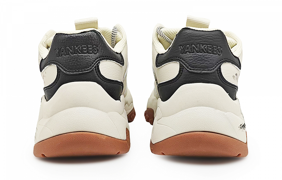 MLB Big Ball Chunky Non-slip Support Low-Top Chunky Sneakers Unisex Beige Black