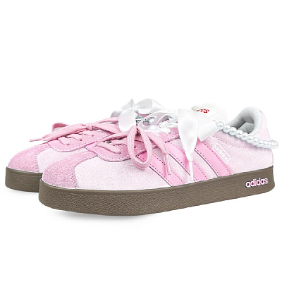 Adidas Neo VL Court Lifestyle BNK Naughty Pink Beauty Abrasion Resistant Low Top Skateboard Shoes Women's Pink
