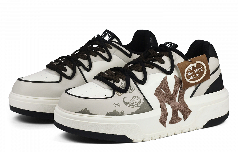 MLB Chunky Liner Wearable, Desert Floating Abrasion Resistant Slip Resistant Low Top Skateboard Shoes Unisex Tan