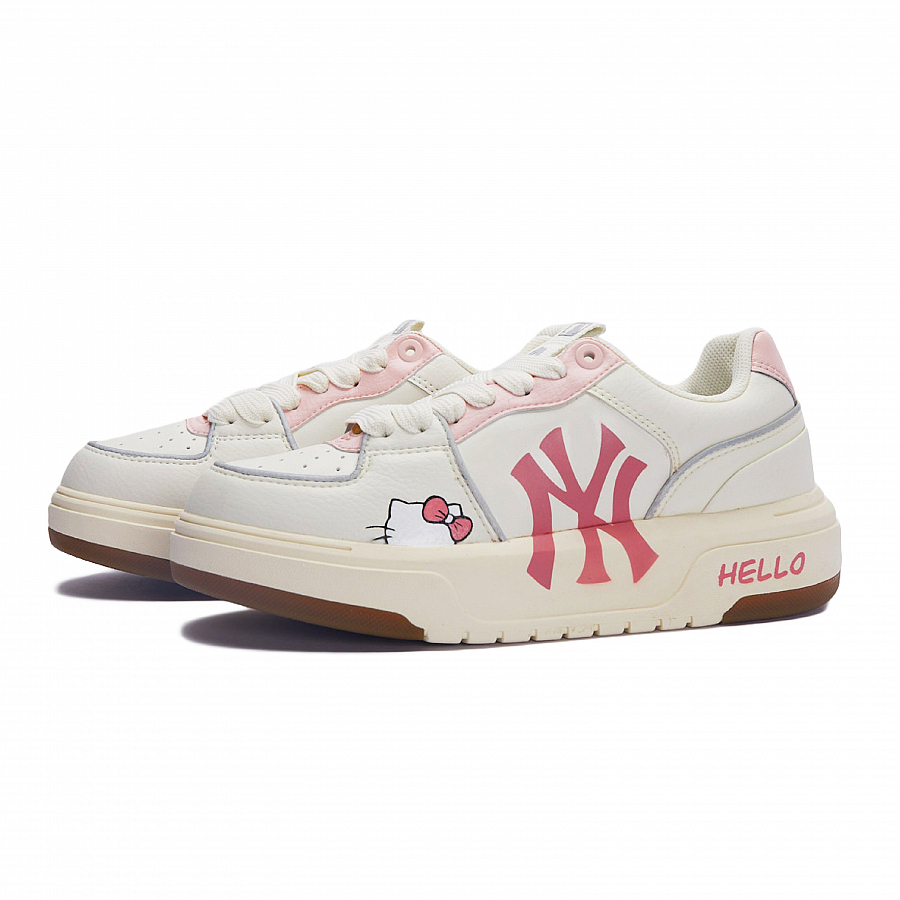 MLB Chunky Liner Skateboard Shoes Unisex Low-Top White/Pink