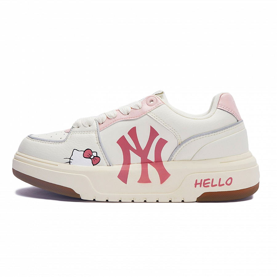 MLB Chunky Liner Skateboard Shoes Unisex Low-Top White/Pink