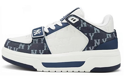 MLB Chunky Liner Wear-Resistant Slip-Resistant Low-Top Casual Shoes Unisex Blue White