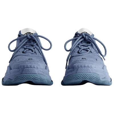 Balenciaga Triple S Low Top Chunky Sneakers Men's Blue