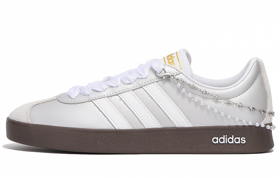 Adidas Neo VL Court 2.0 Coverage Slip Resistant And Abrasion Resistant Low Top Skateboard Shoes Unisex Silver White купить в интернет-магазине Yoocart с быстрой доставкой по России.
