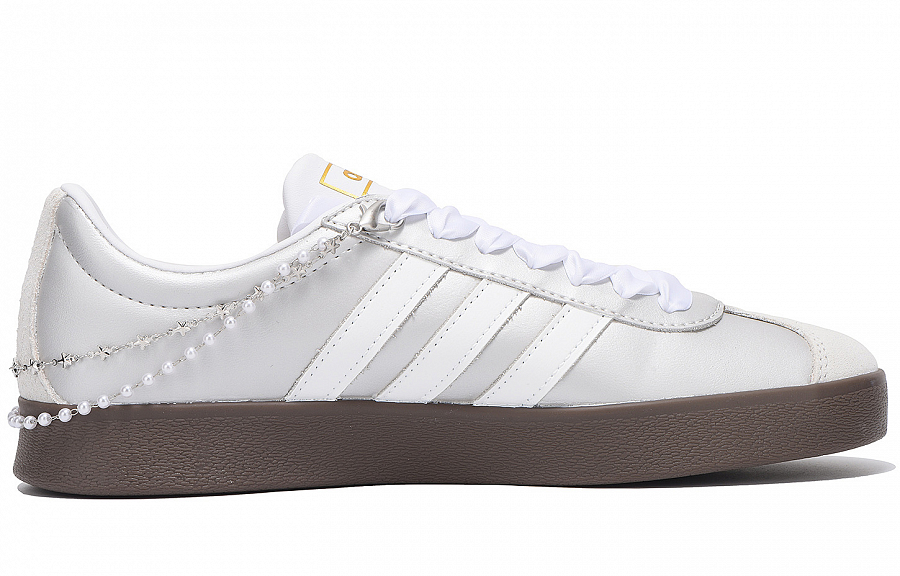 Adidas Neo VL Court 2.0 Coverage Slip Resistant And Abrasion Resistant Low Top Skateboard Shoes Unisex Silver White купить в интернет-магазине Yoocart с быстрой доставкой по России.