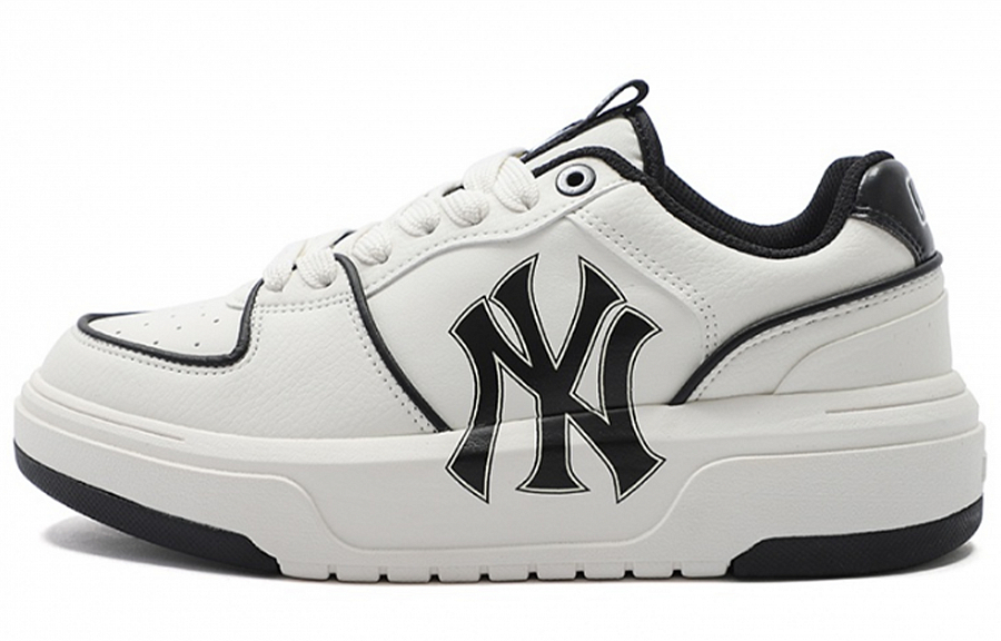 MLB Chunky Liner Anti-Slip Wear-Resistant Low-Top Skateboard Shoes Unisex White Gray