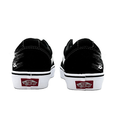Vans Ward Abrasion Resistant Low Top Skateboard Shoes Men's Black White