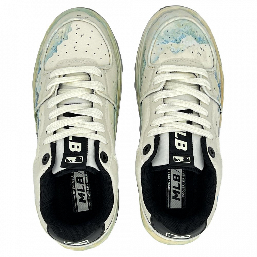 MLB Chunky Liner Anti-Slip And Wear-Resistant Height Increasing Low-Top Skateboard Shoes Unisex Green