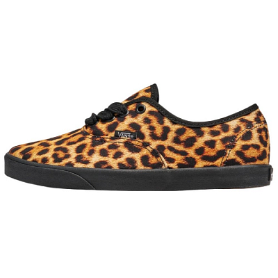 Vans Authentic Anti Slip Wear Resistant Low Top Skateboard Shoes Unisex Brown Black