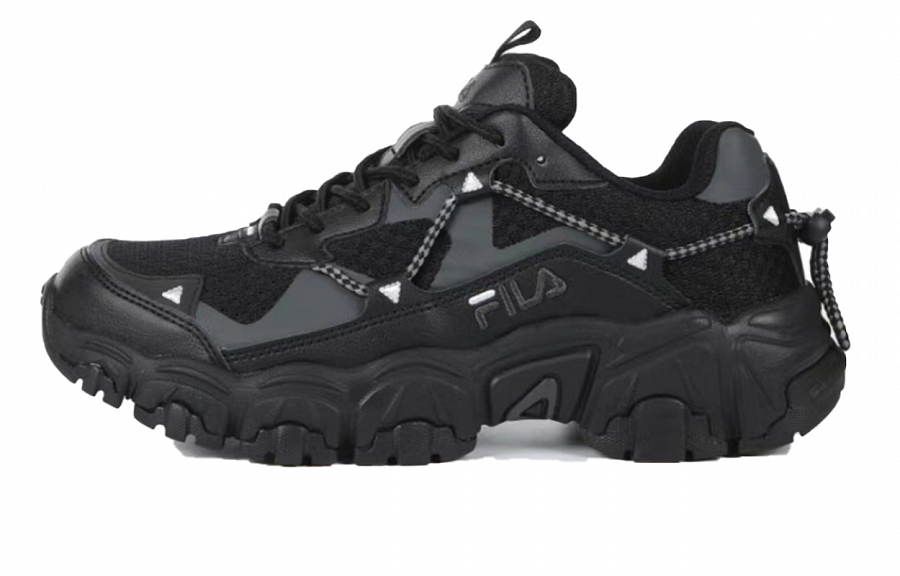 FILA Running Slip Resistant, Abrasion Resistant, Breathable Low Top Casual Shoes Unisex Black White Gray купить в интернет-магазине Yoocart с быстрой доставкой по России.