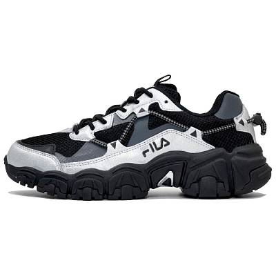 FILA Cat Claw Anti-Slip Wear-Resistant Low-Top Casual Shoes Unisex Black Silver