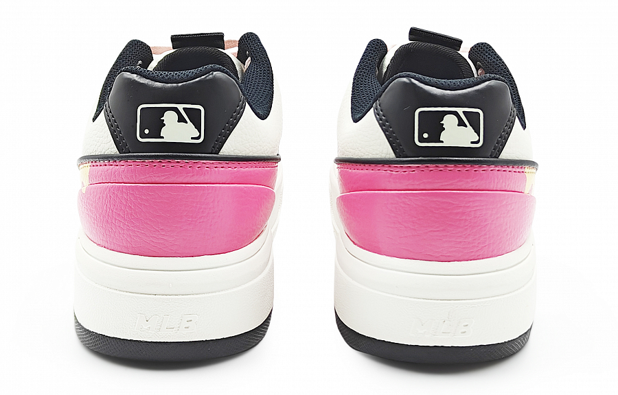 MLB Chunky Liner Abrasion Resistant Slip Resistant Low Top Skateboard Shoes Unisex Pink Yellow