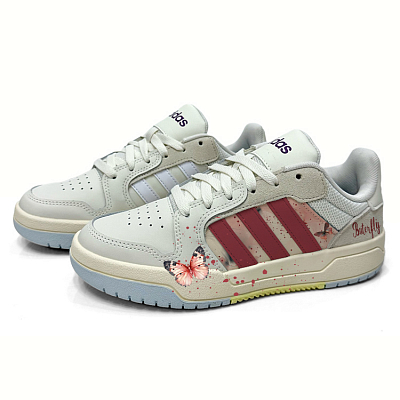 Adidas Neo Entrap Skateboard Shoes Unisex Low Top White/Pink