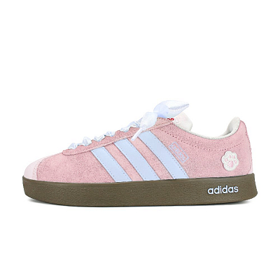 Adidas Neo VL Court 2.0 Anti Slip Wear Resistant Low Top Skateboard Shoes Unisex Blue Pink
