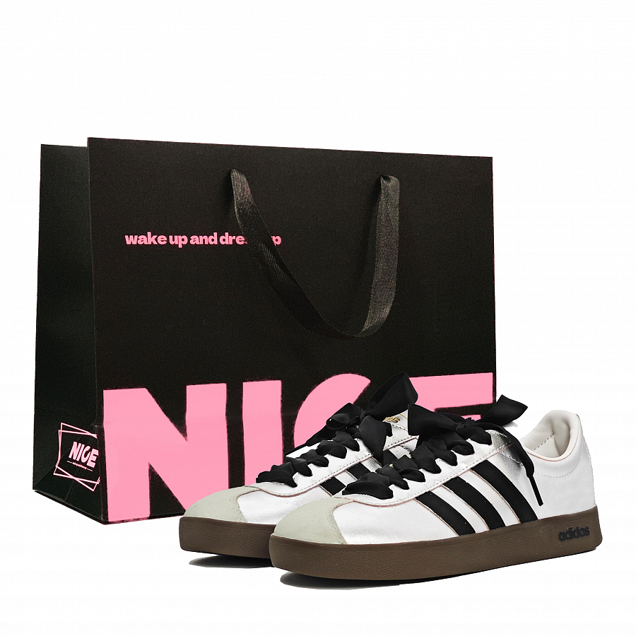Adidas Neo VL Court 2.0 Galaxy Black Box Slip Resistant Low Top Skateboard Shoes Unisex Silver купить в интернет-магазине Yoocart с быстрой доставкой по России.
