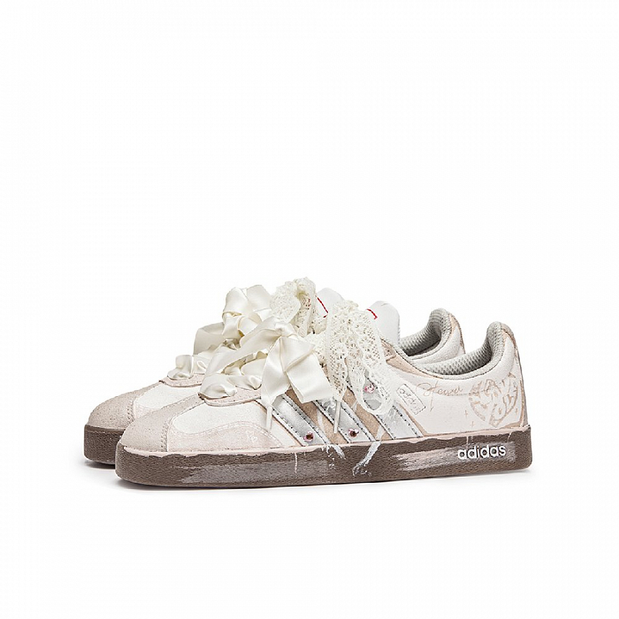 Adidas Neo VL Court 2.0 Heartfelt Signal Shock Absorbers Low Top Skateboard Shoes Unisex Beige Brown купить в интернет-магазине Yoocart с быстрой доставкой по России.
