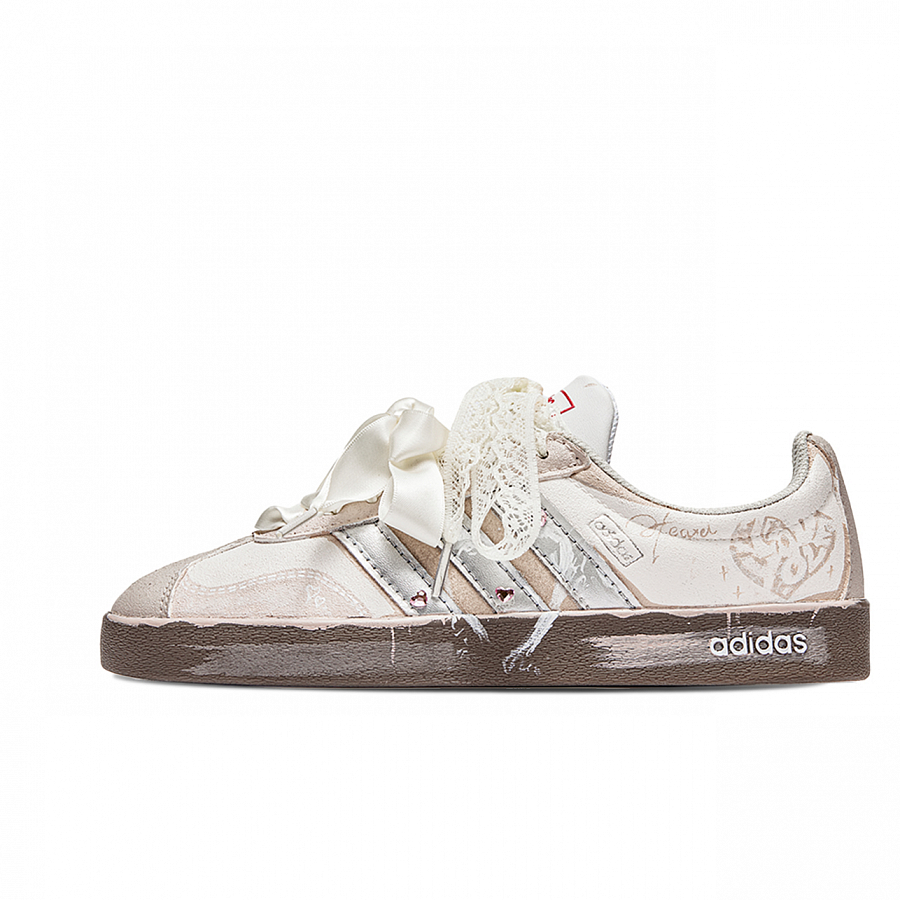 Adidas Neo VL Court 2.0 Heartfelt Signal Shock Absorbers Low Top Skateboard Shoes Unisex Beige Brown купить в интернет-магазине Yoocart с быстрой доставкой по России.