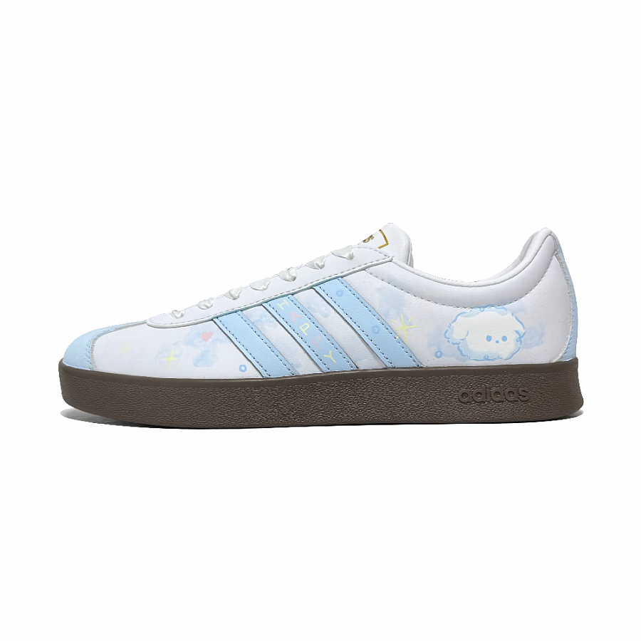 Adidas Neo VL Court 2.0 Puppy Day Anti Slip Wear Resistant Low Top Skateboard Shoes Women's Light Blue купить в интернет-магазине Yoocart с быстрой доставкой по России.