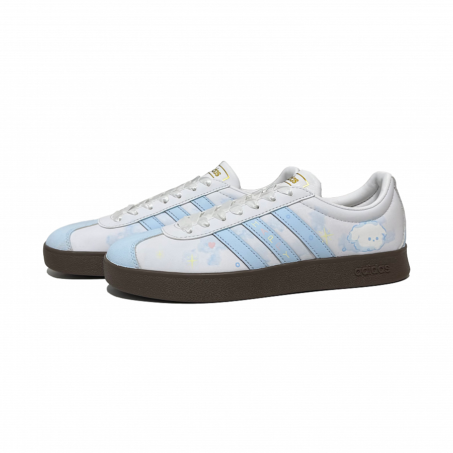 Adidas Neo VL Court 2.0 Puppy Day Anti Slip Wear Resistant Low Top Skateboard Shoes Women's Light Blue купить в интернет-магазине Yoocart с быстрой доставкой по России.