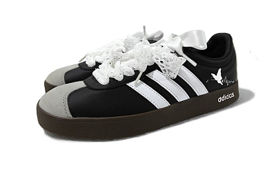 Adidas Neo VL Court 2.0 Abrasion Resistant Low Top Skateboard Shoes Unisex Black White