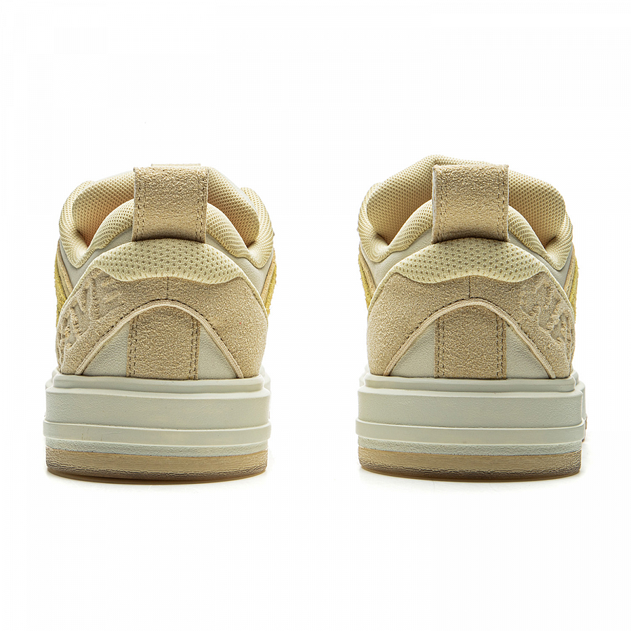 LiNing Wave SWAG Slip Resistant Cushioning Abrasion Resistant Low Top Skateboard Shoes Women's Yellow Beige