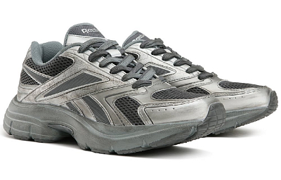 Reebok Low Top Running Shoes Unisex Black Silver