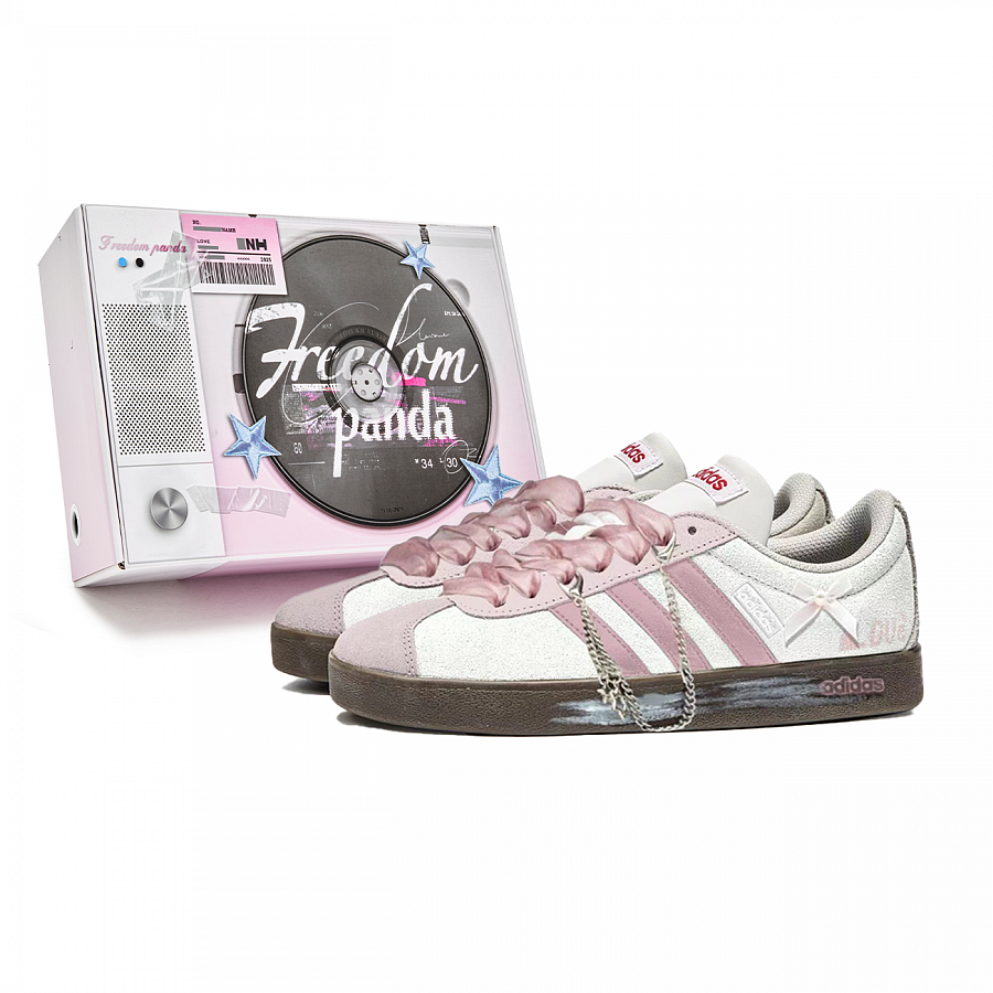 Adidas Neo VL Court Lifestyle Skateboard Shoes Unisex Low Top Pink/White купить в интернет-магазине Yoocart с быстрой доставкой по России.